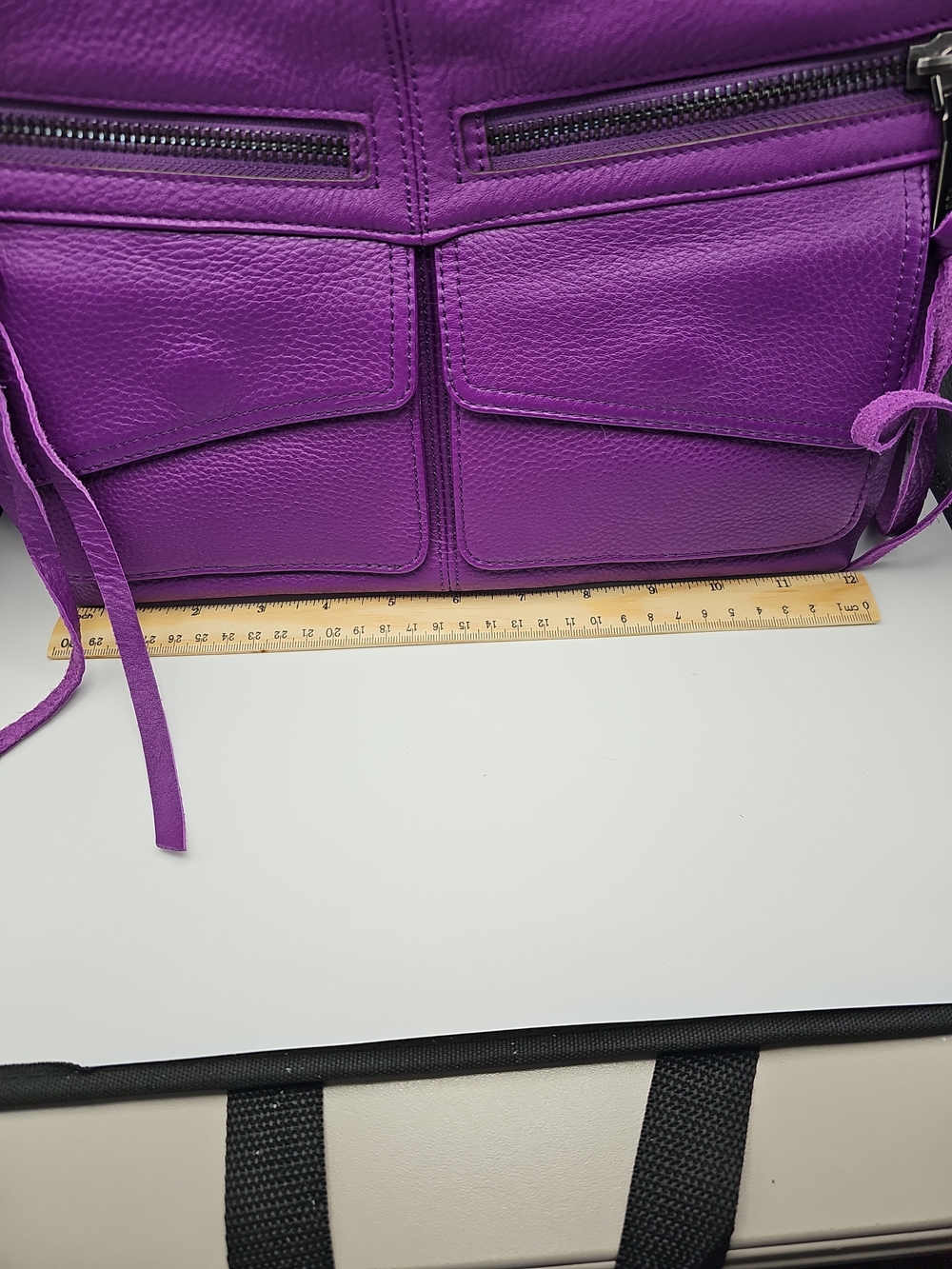 AIMEE KESTENBERG Purple Leather Shoulder Bag - NEW OLD STOCK - Picture 6 of 16